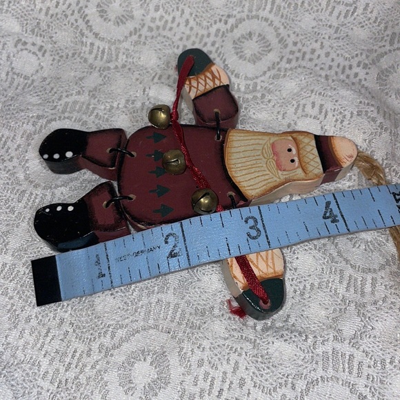 Santa Wooden Christmas Ornament - Picture 3 of 4